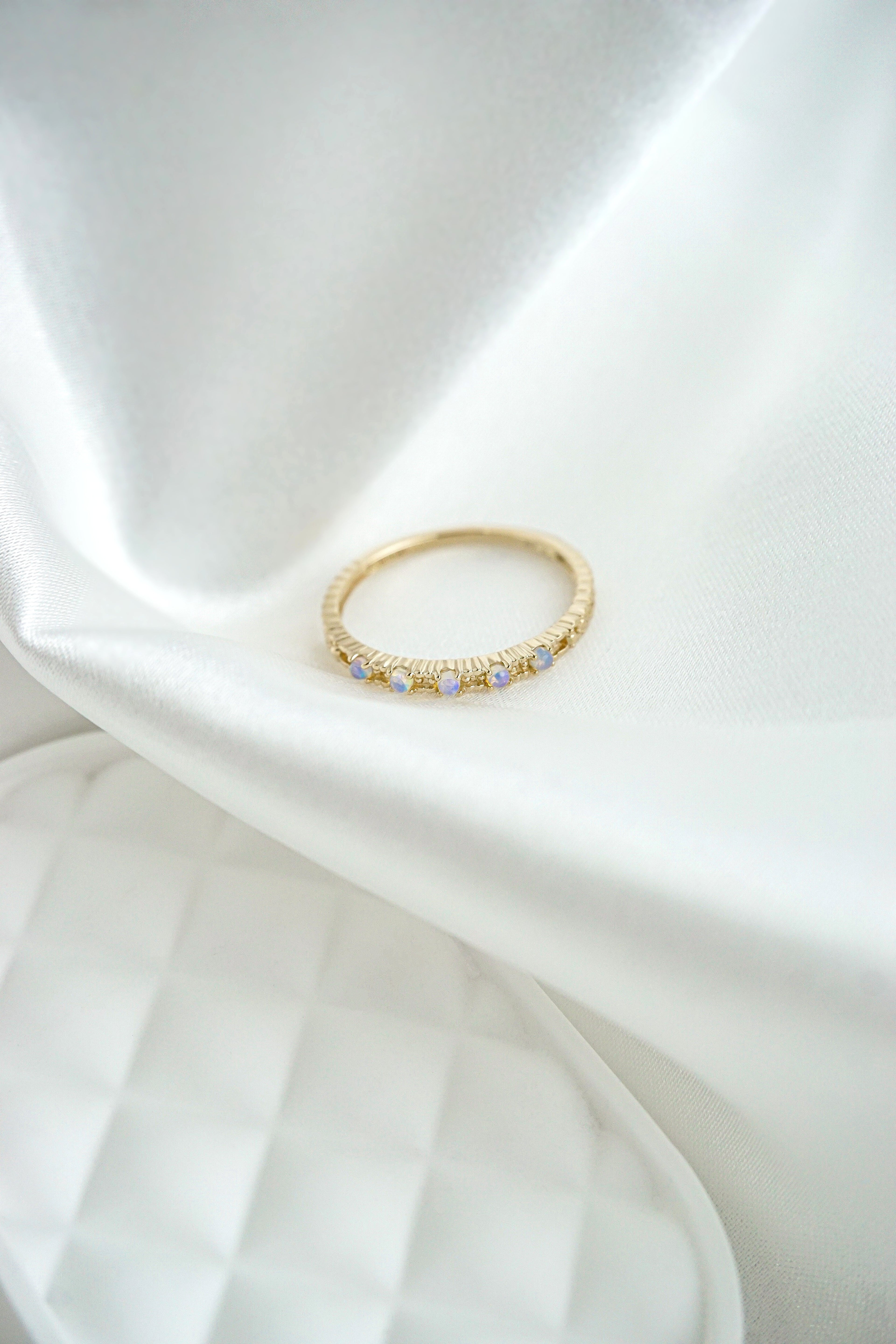 日本製10K金18K金蛋白石戒指排戒遠拍