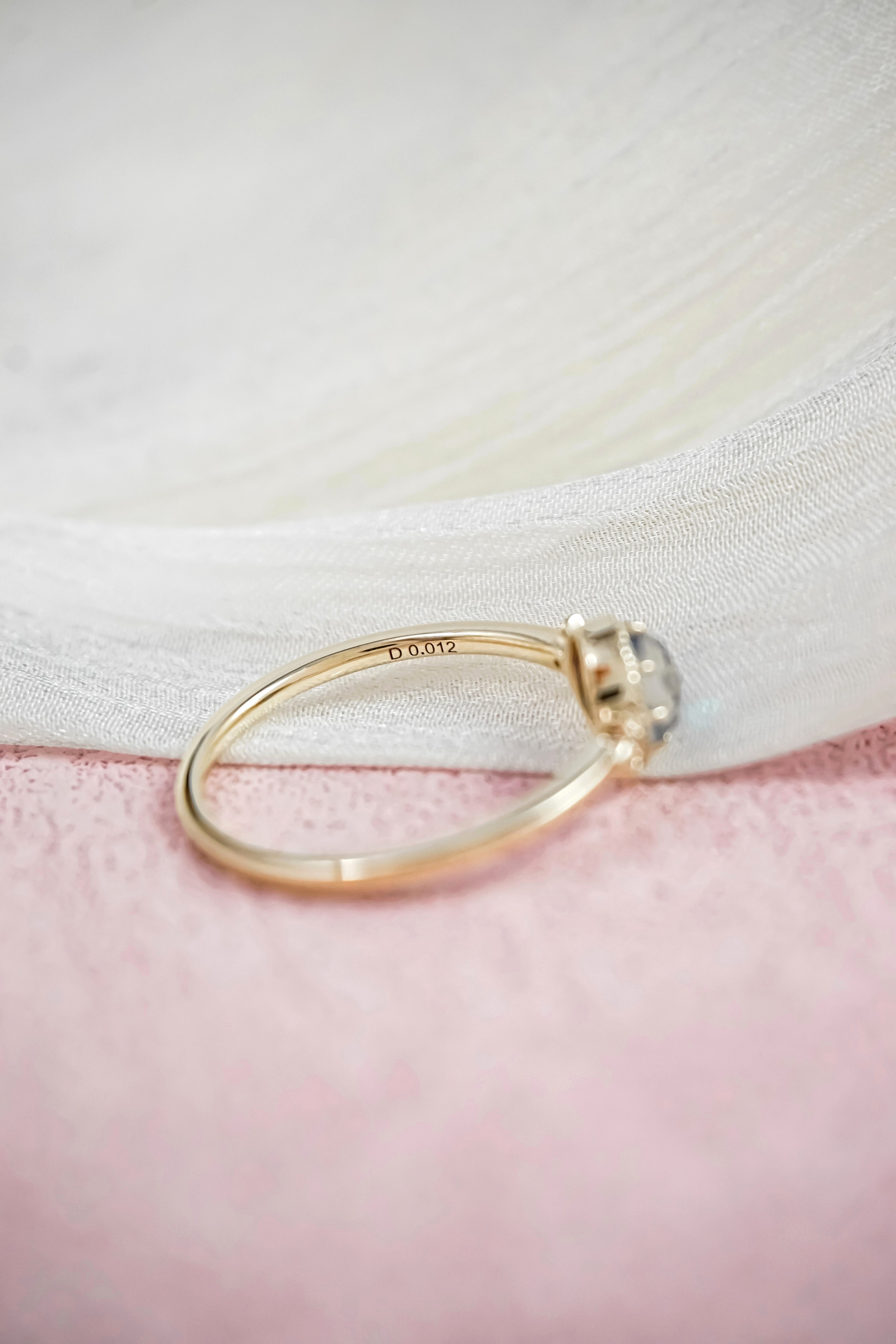 日本製10K金18K金藍寶石鑽石戒指內圈細節