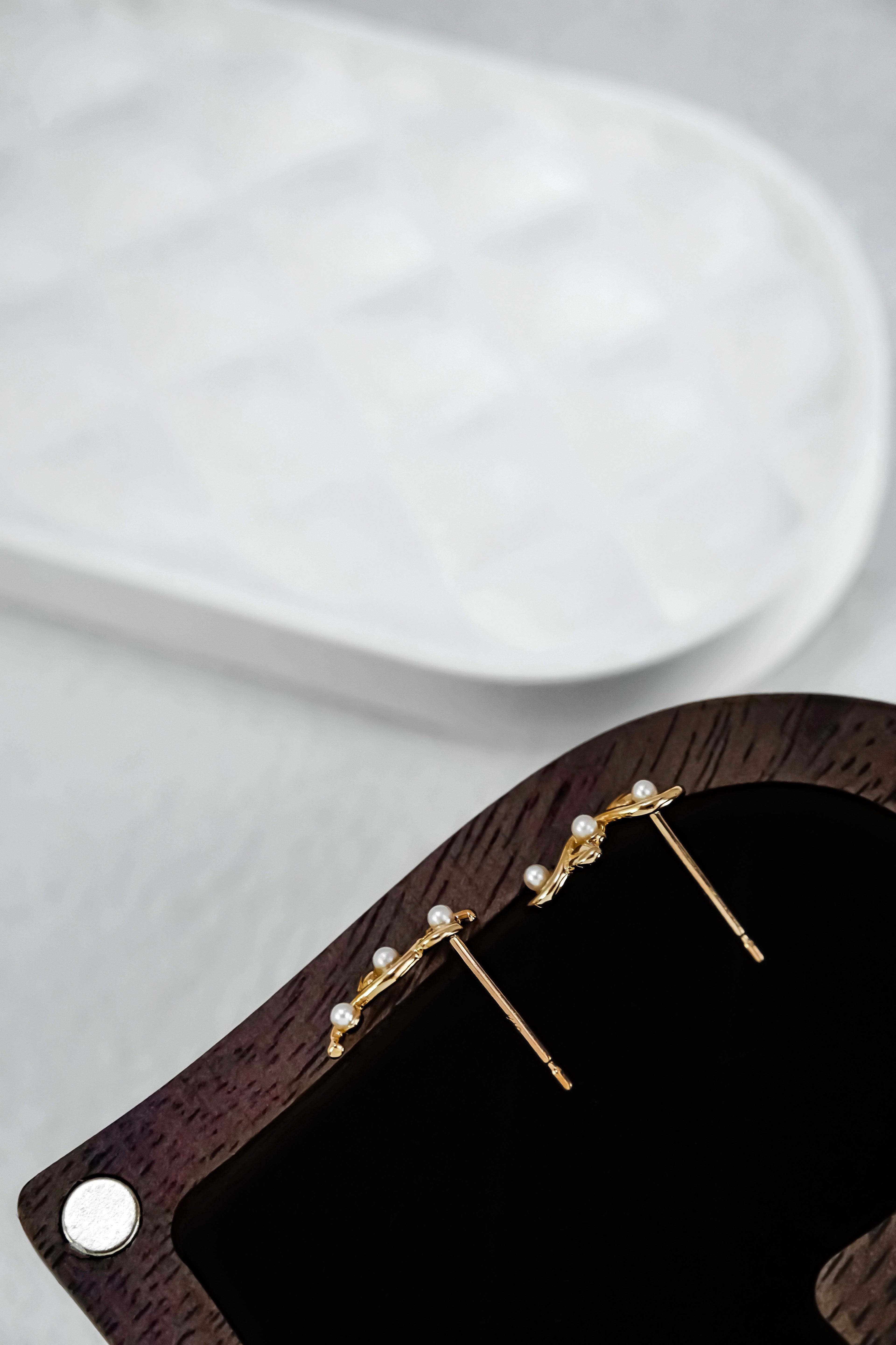 日系K金珍珠耳環耳釘高拍展示圖