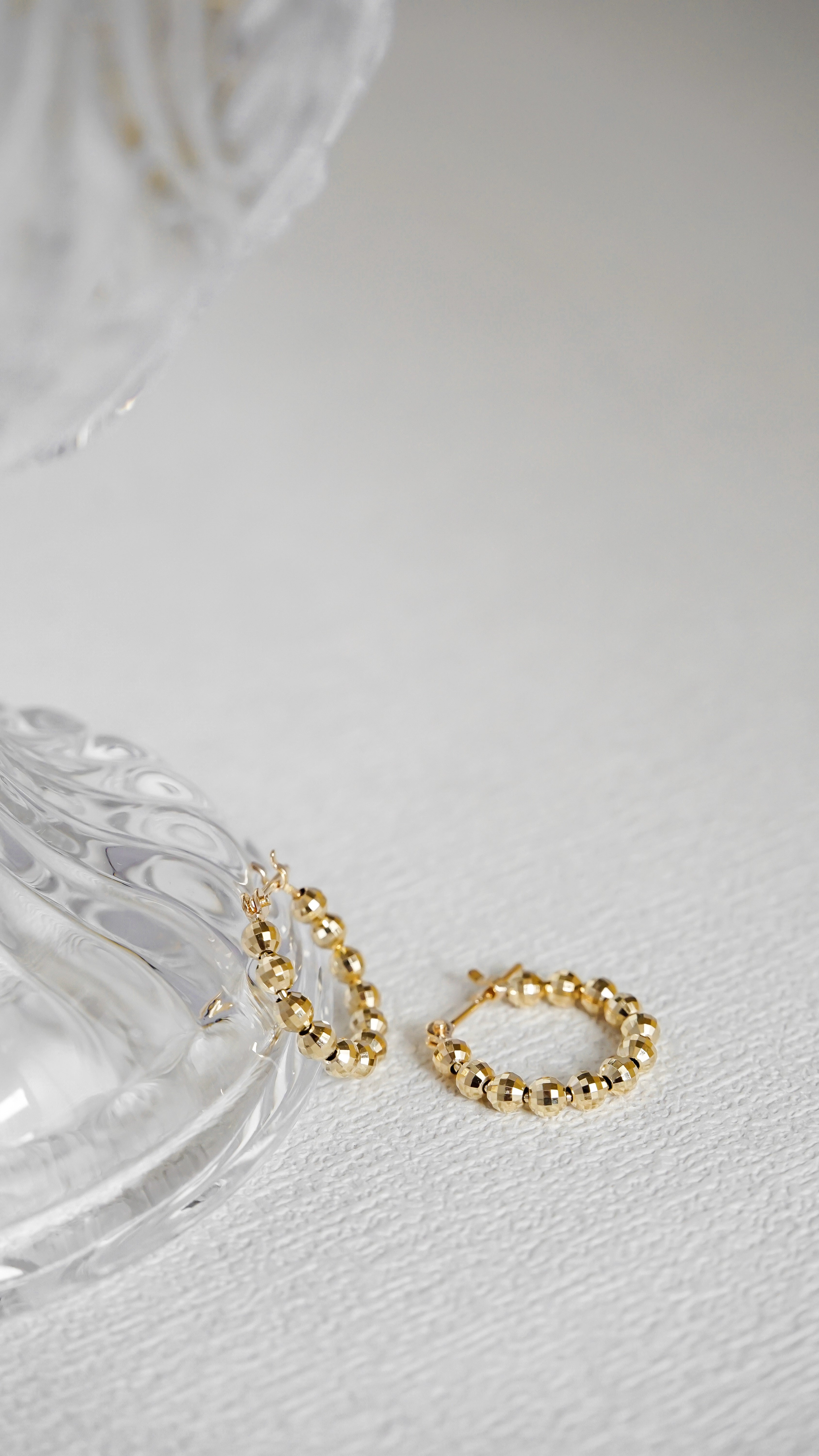 金耀流環|多面切割金球耳圈