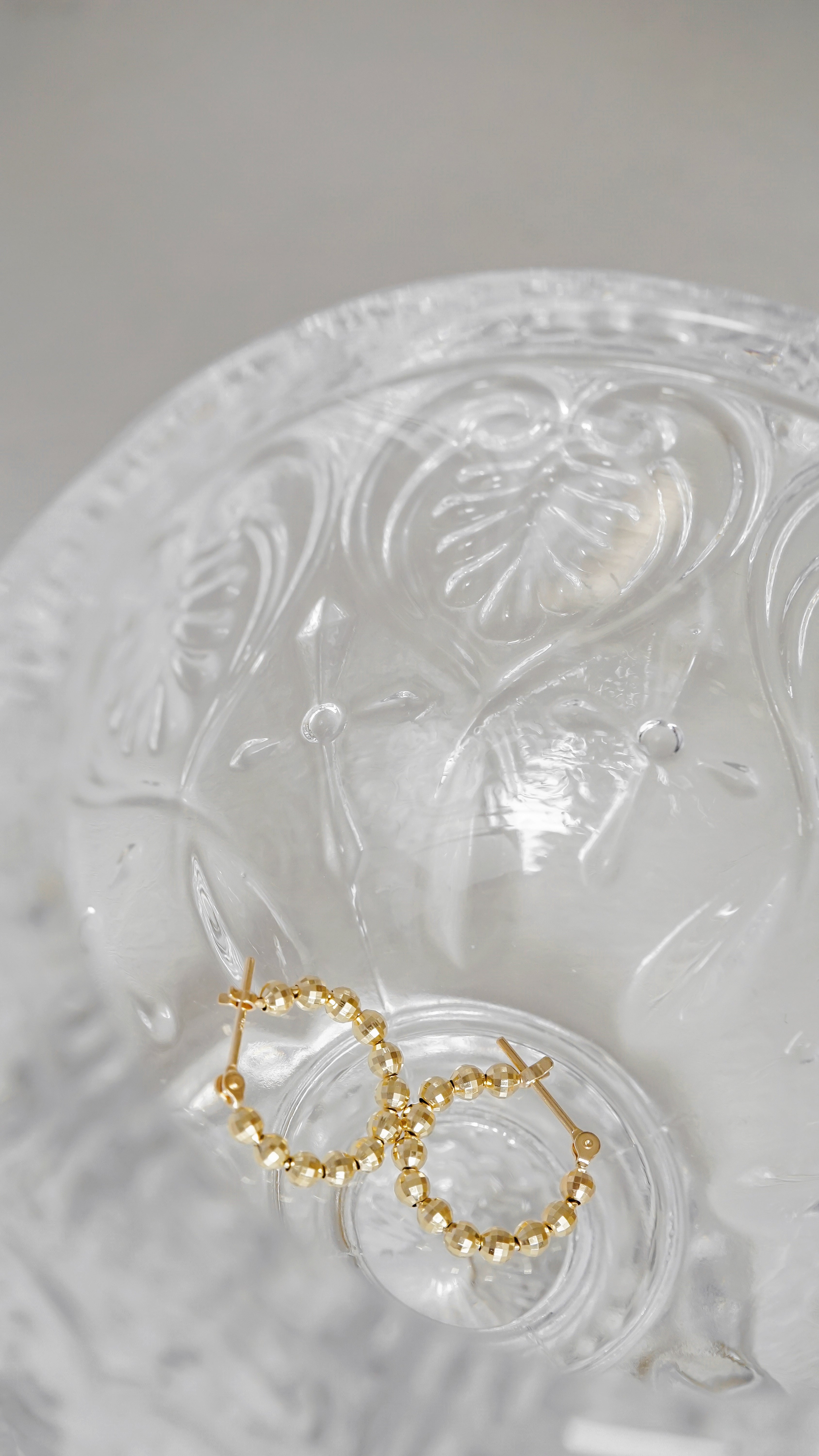 金耀流環|多面切割金球耳圈