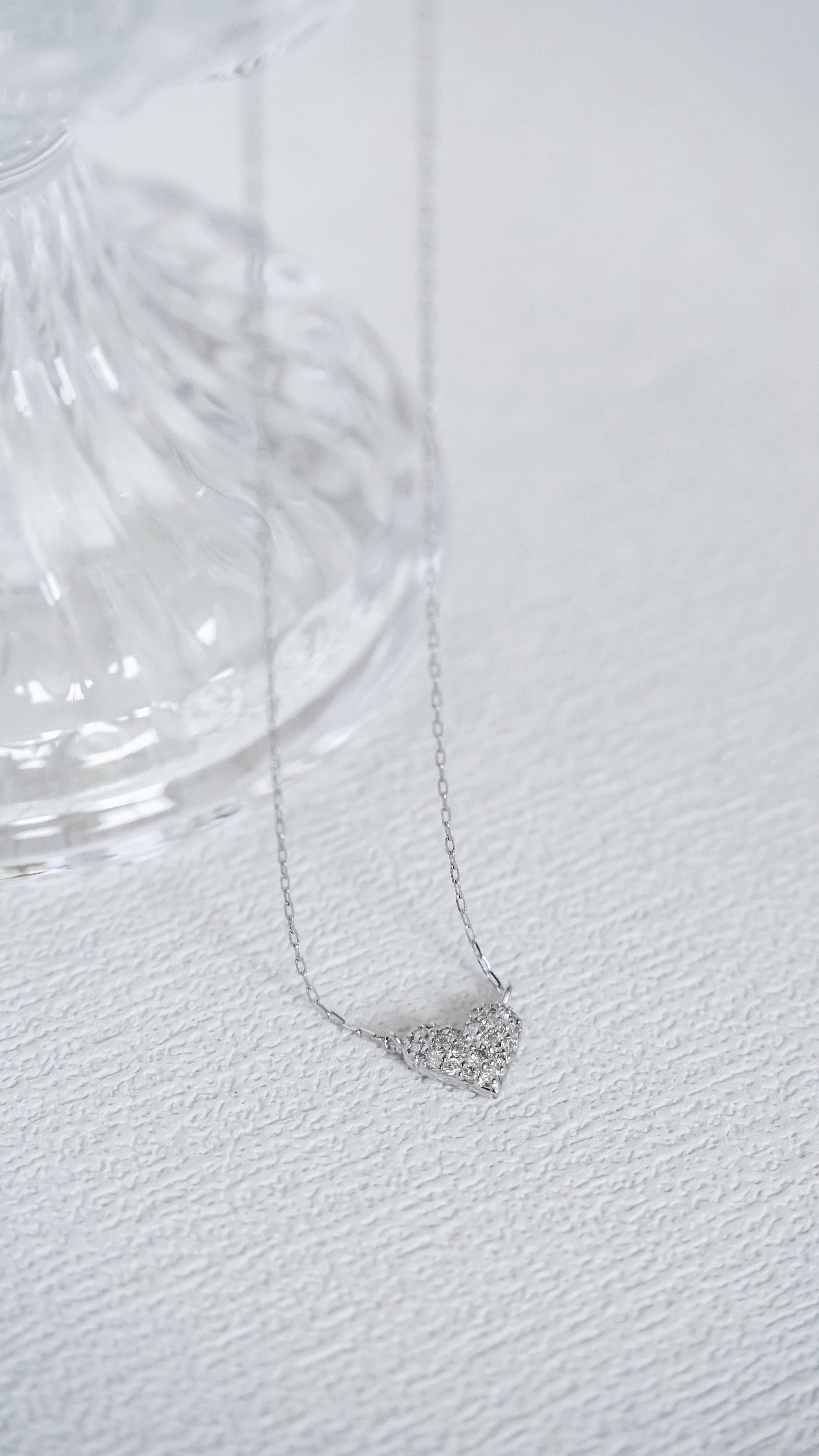 星鑽銀心|鉑金滿鑽愛心項鍊