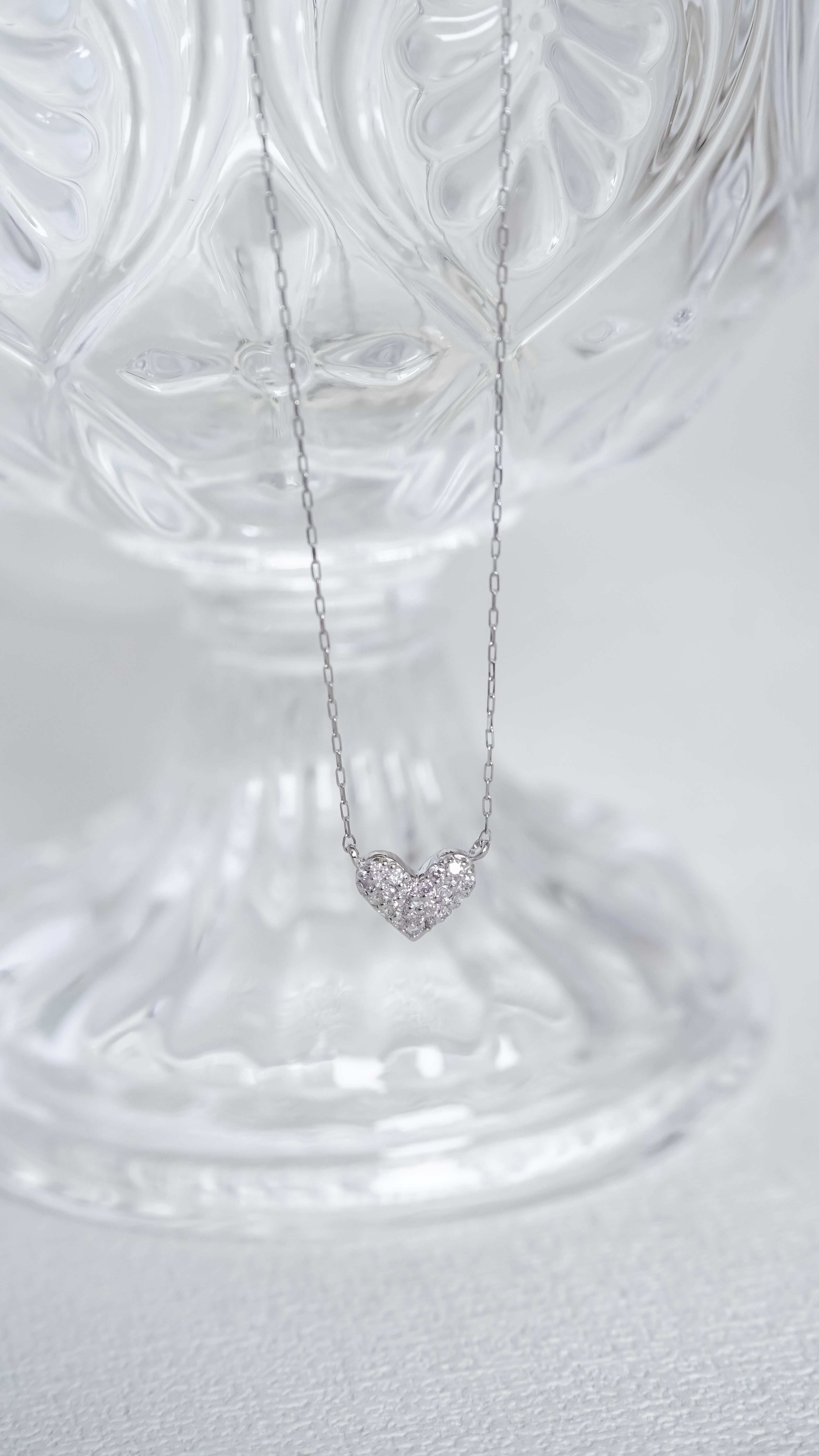 星鑽銀心|鉑金滿鑽愛心項鍊