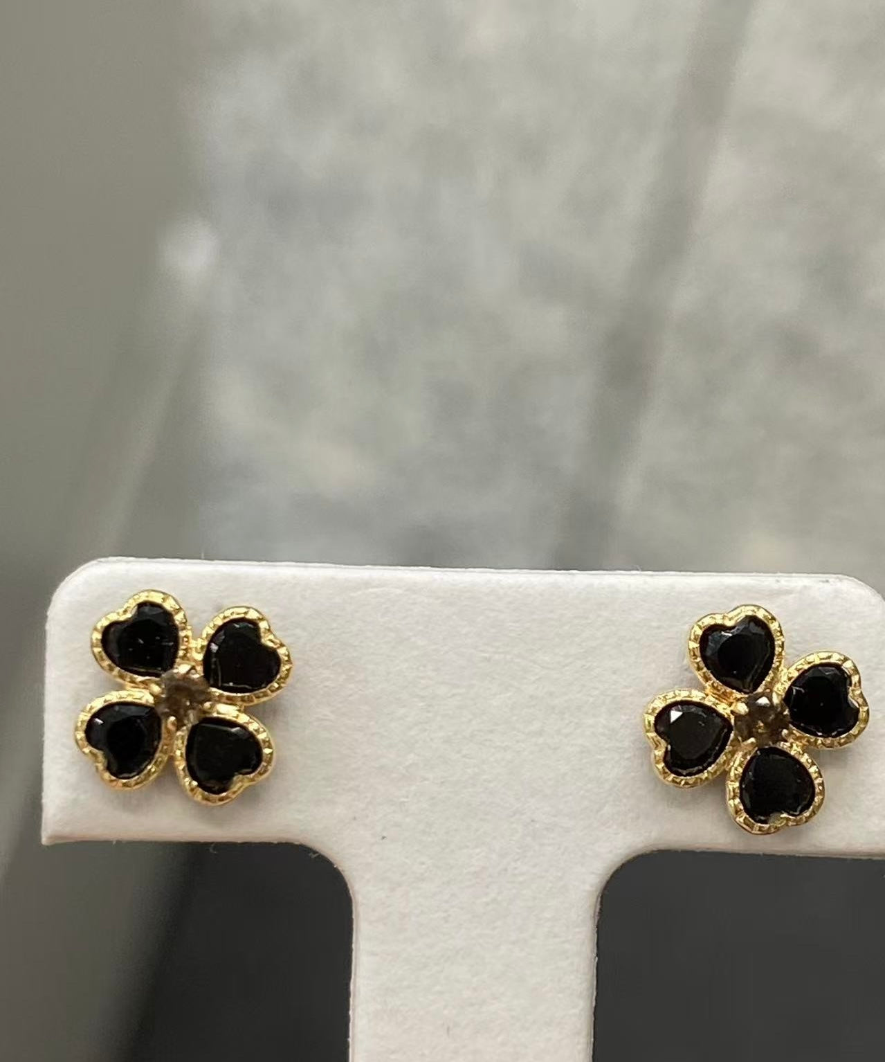 幸運之晶|18K金晶瑩四葉草耳環