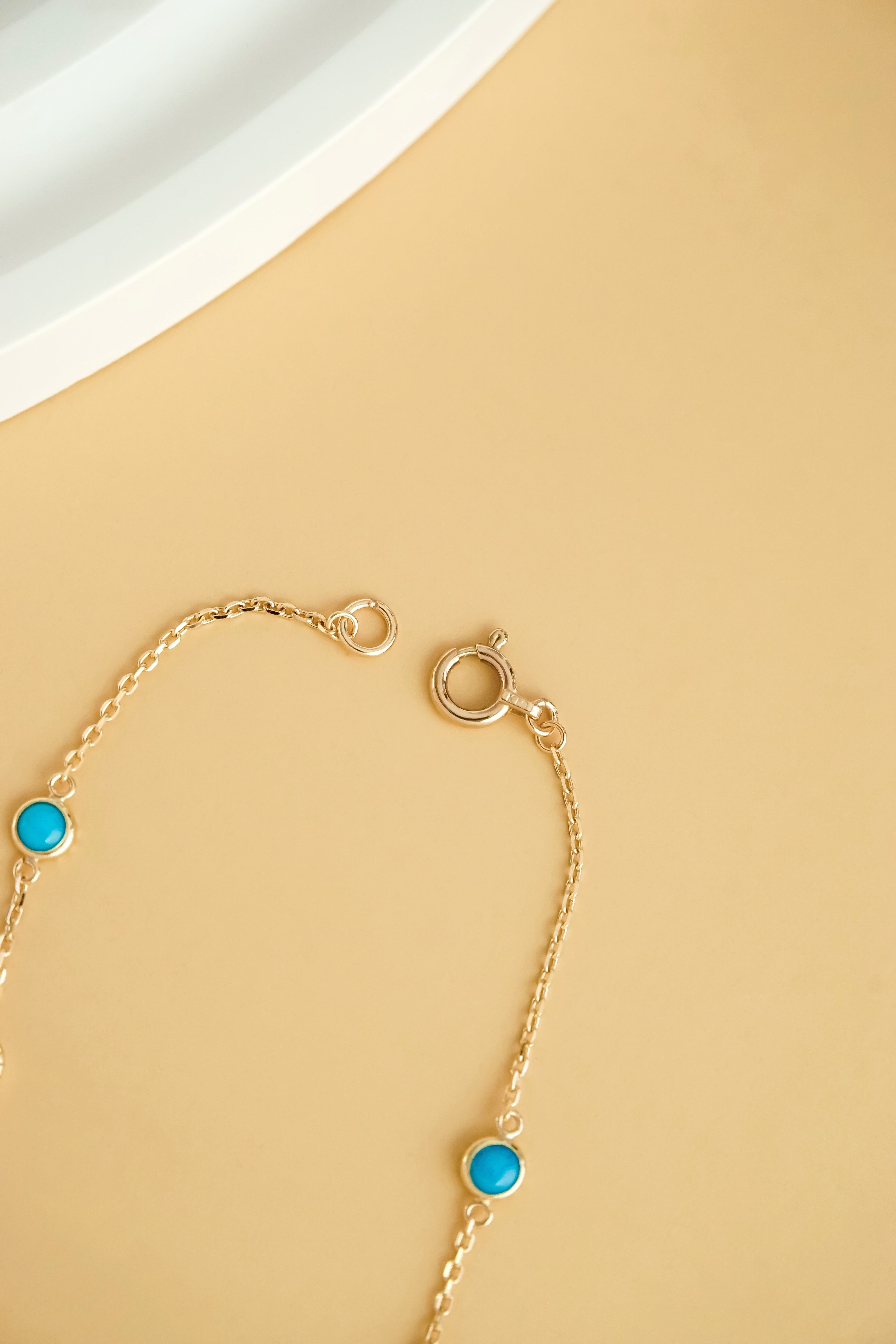 日系10K金綠松石手鍊扣近拍