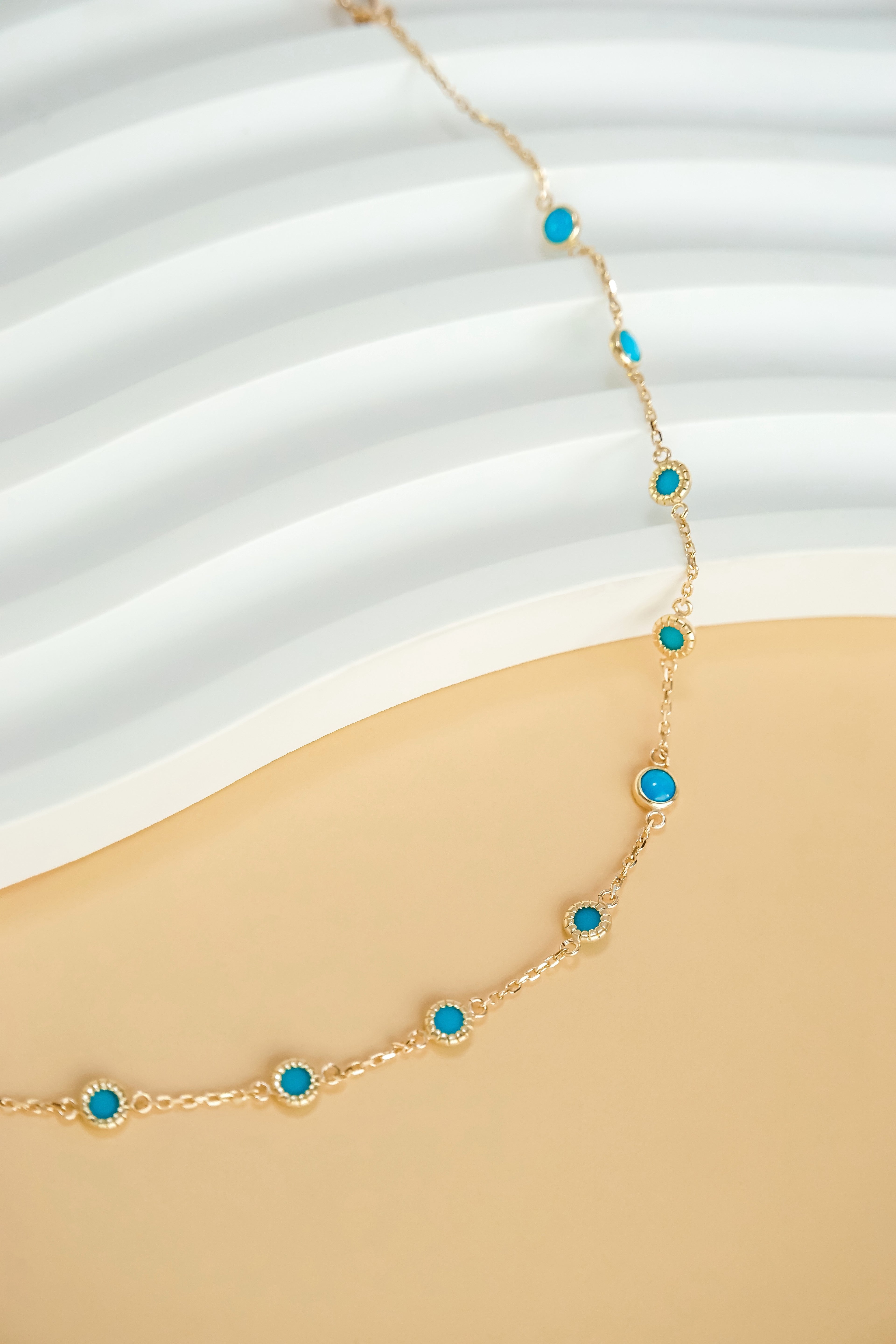 日系10K金綠松石手鍊近拍