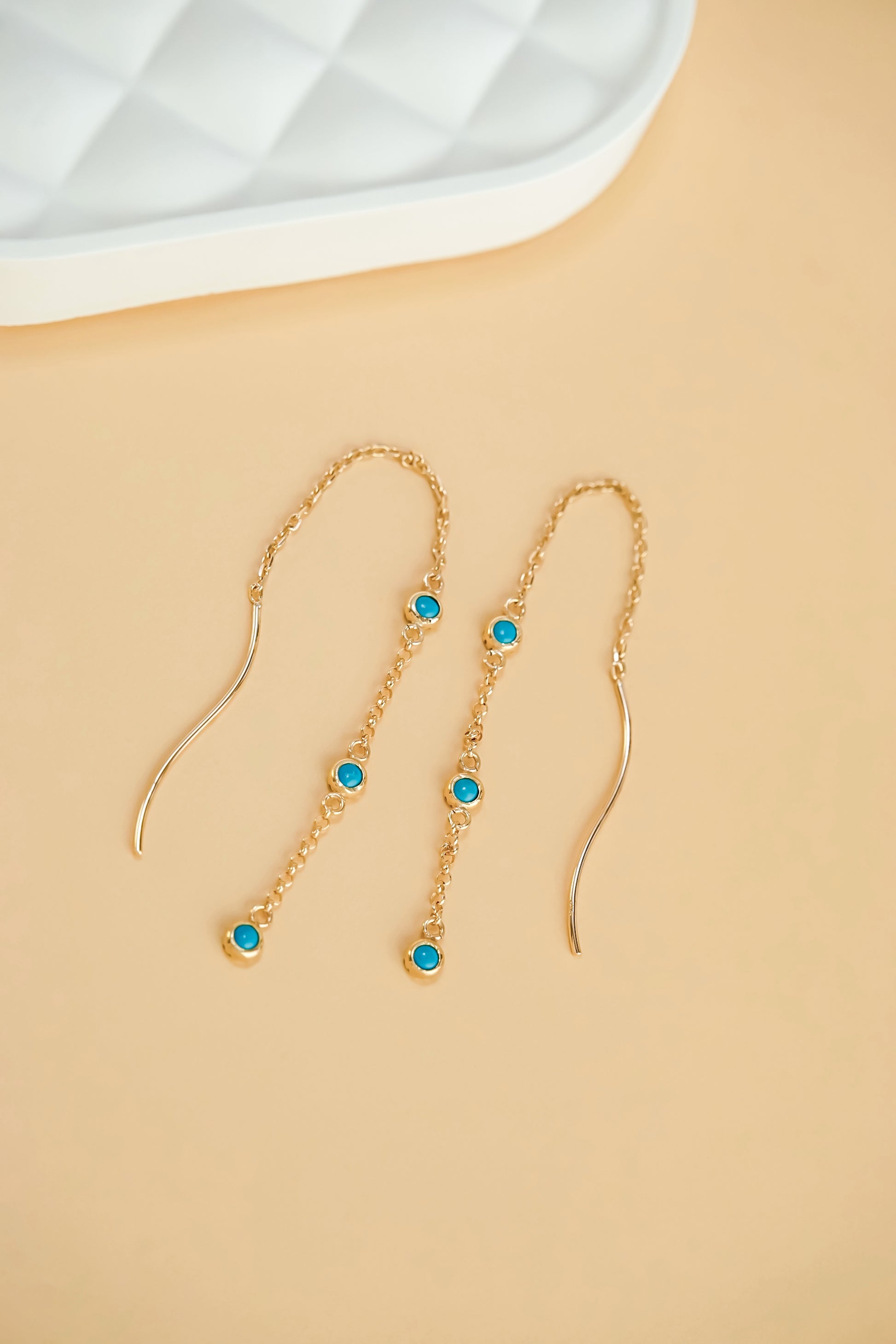 日系10K金綠松石手鍊耳鍊